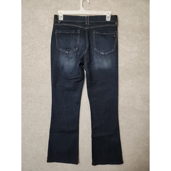 Democracy Ab Solution Bootcut Jeans Womens 12 Blue Dark Wash Slimming Stretch - Picture 4 of 8